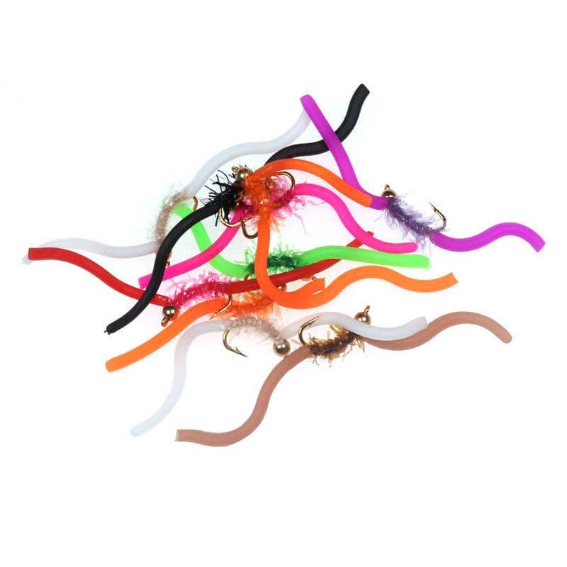 Dr.Fish 10pcs Squirmy Wormy Flies - Dr.Fish Tackles
