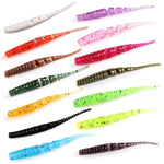 Dr.Fish 50pcs Soft Fishing Worms 1.57''