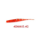 Dr.Fish 50pcs Soft Fishing Worms 1.57''