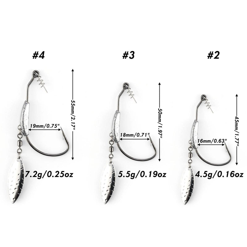 Dr.Fish 10pcs Underspin Weighted Swimbait Hooks