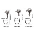 Dr.Fish 50pcs Round Lead Jig Heads 1/32-1/8oz