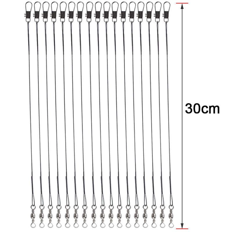Dr.Fish 50pcs Lure Wire Traces Leader 30cm