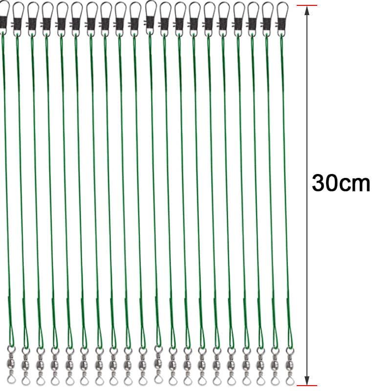 Dr.Fish 50pcs Lure Wire Traces Leader 30cm