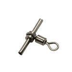 Dr.Fish 50pcs Cross-Line Crimp Swivels 40-156lb