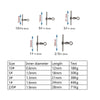 Dr.Fish 50pcs Cross-Line Crimp Swivels 40-156lb