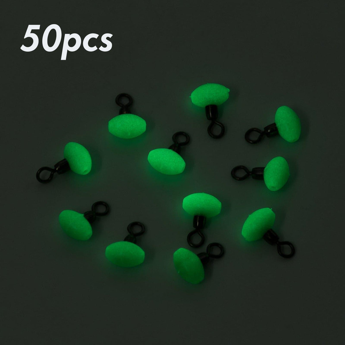 Dr.Fish 50pcs Pulley Rig Bead with Swivel