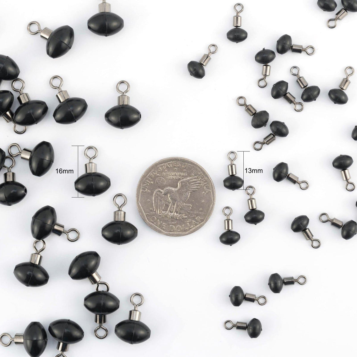 Dr.Fish 50pcs Pulley Rig Bead with Swivel - Dr.Fish Tackles