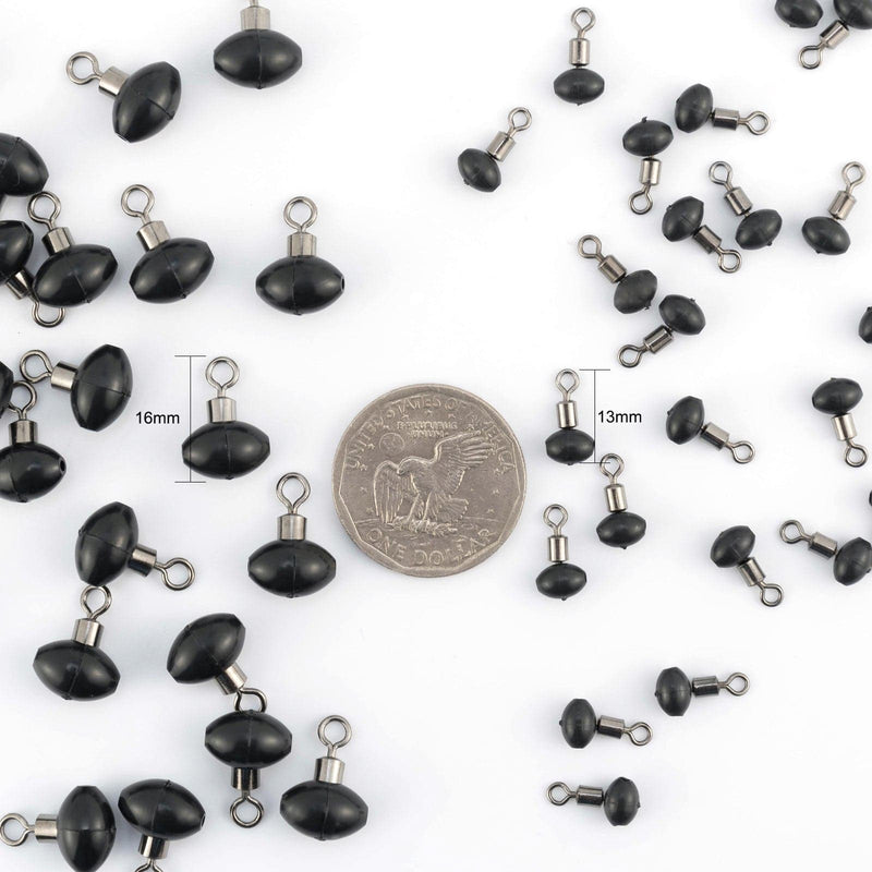 Dr.Fish 50pcs Pulley Rig Bead with Swivel