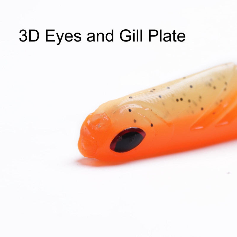 Dr.Fish 5pcs Soft Plastic Swimbaits 2.75''