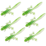 Dr.Fish 6pcs Soft Plastic Frogs 3.2''