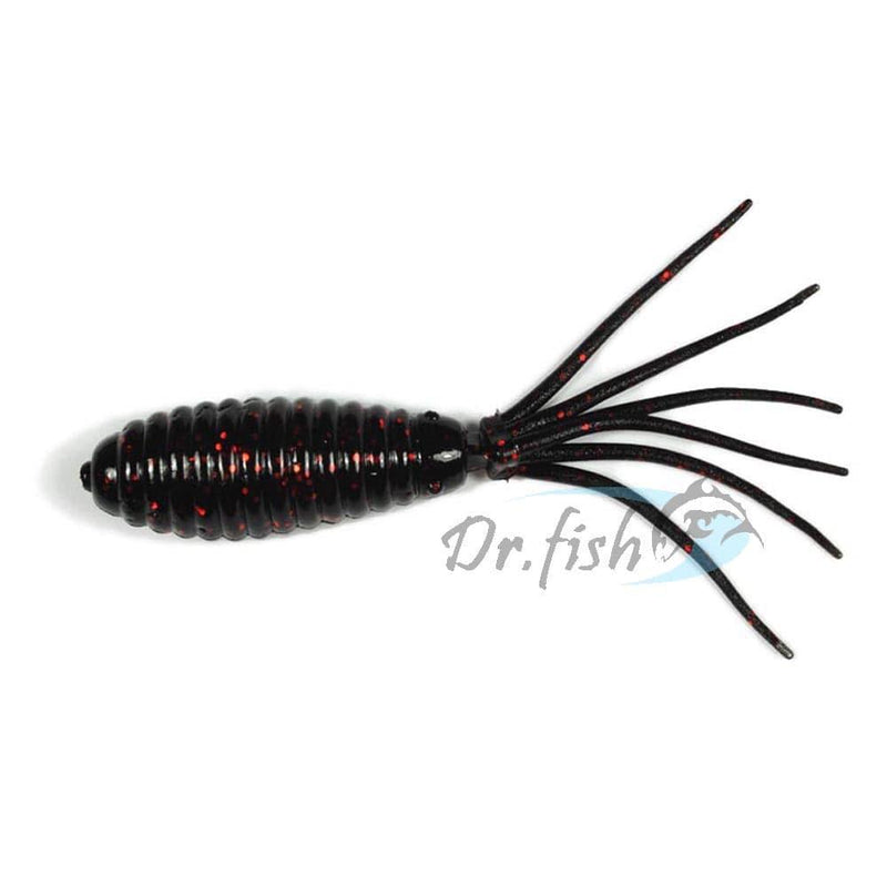 Dr.Fish 10pcs Soft Plastic Tail Worms 2.5''