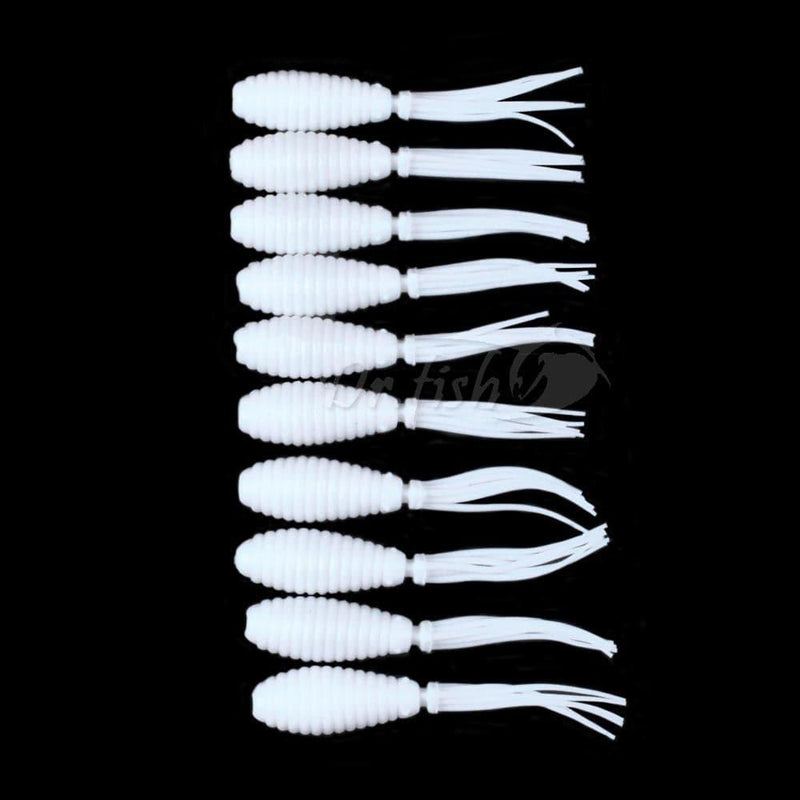 Dr.Fish 10pcs Soft Plastic Tail Worms 2.5''