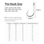 Dr.Fish 2pcs Saltwater Fishing Hooks with Steel Cable