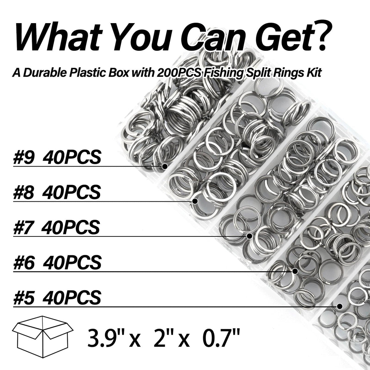 Durable Split Rings Kit 200pcs Heavy Duty Lure Connector - Dr.Fish – Dr.Fish  Tackles