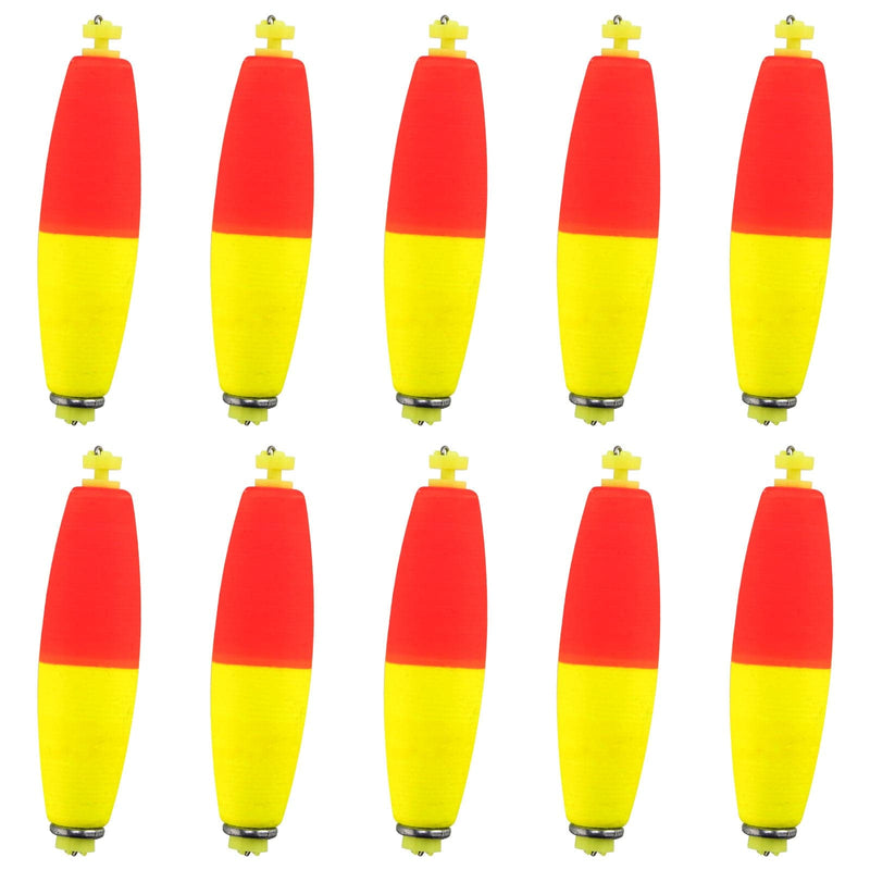 Dr.Fish 10pcs Cigar Weighted Snap-on Floats