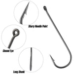 Dr.Fish 100pcs Aberdeen Hooks #12 to 2/0