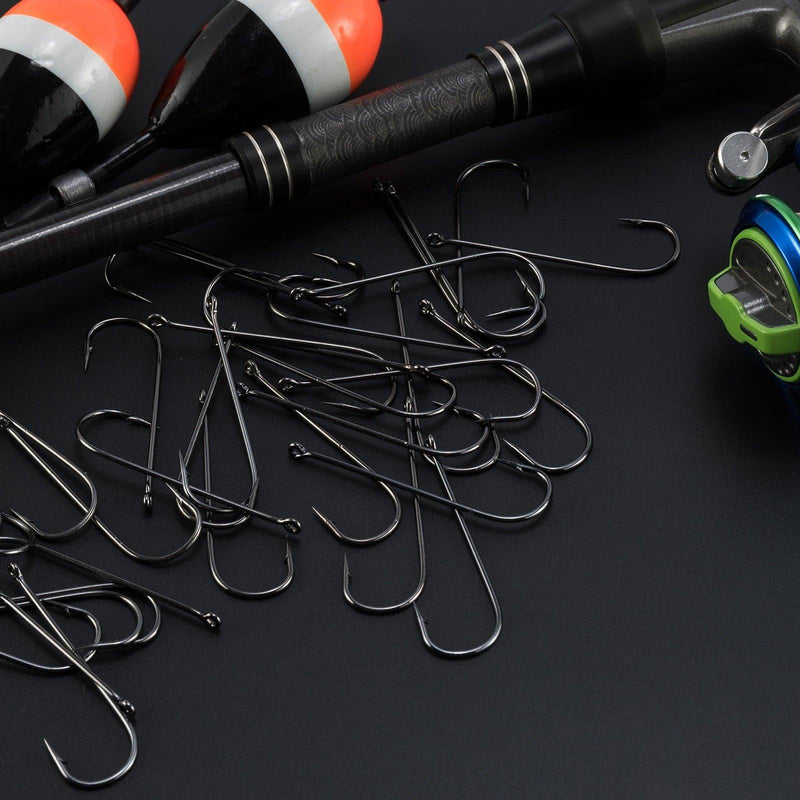Dr.Fish 100pcs Aberdeen Hooks #12 to 2/0