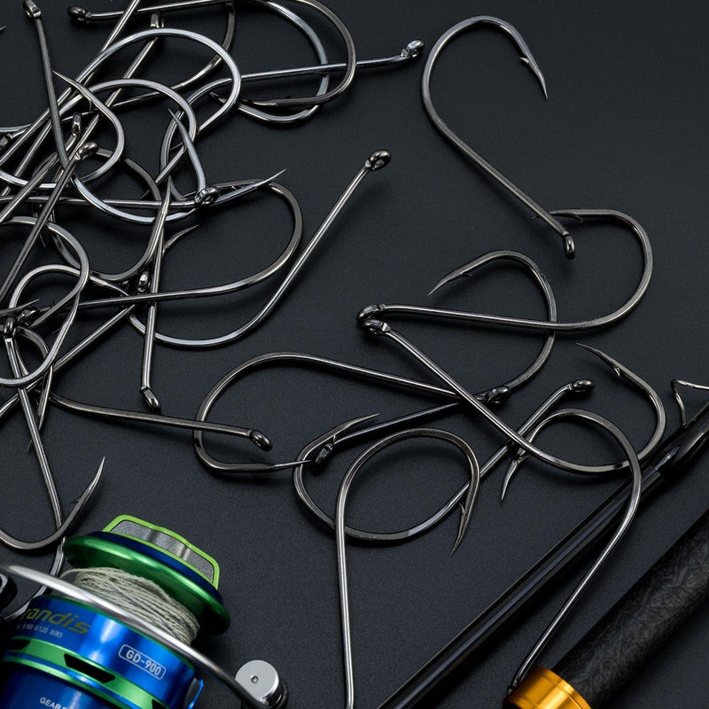 Dr.Fish 30pcs Octoups Hooks 1/0 to 10/0