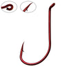 Dr.Fish 100pcs Red Octopus Hooks #2 to 5/0
