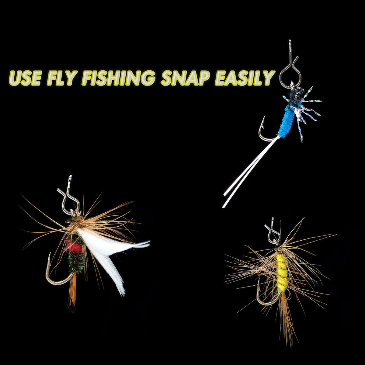 Dr.Fish 150pcs Fly Fishing Snaps Kit