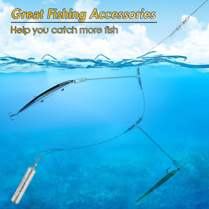 Dr.Fish 10pcs Sea Fishing Wire Trace Leaders