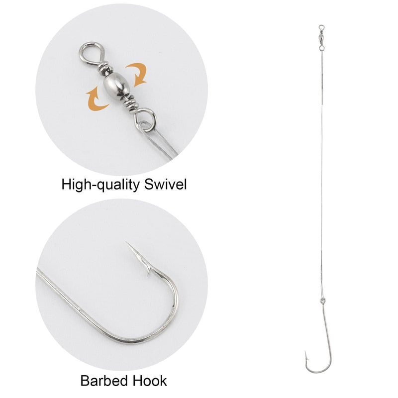 Dr.Fish 30pcs Fishing Wire Leaders Hook Rig