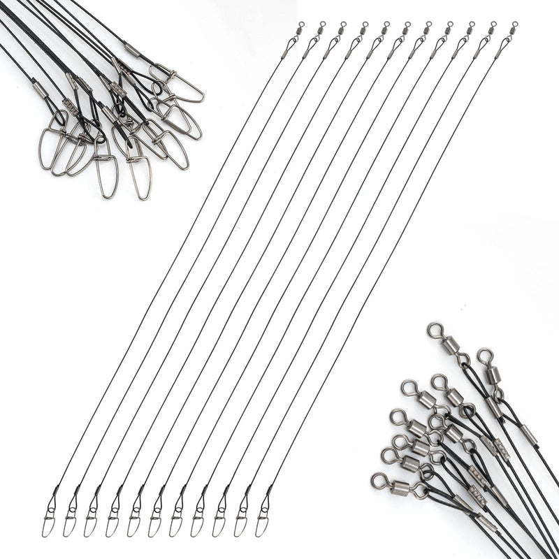 Dr.Fish 30pcs Fishing Trace Wire Leaders 19.6''/128lb