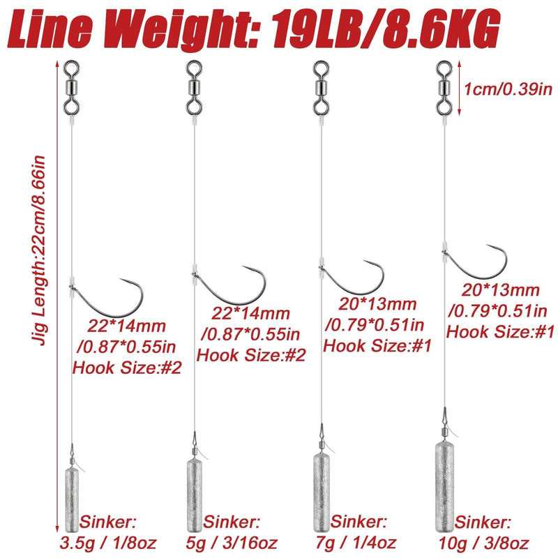 Dr.Fish 10pcs Ready Tied Drop Shot Rigs