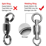 Dr.Fish Stainless Steel Ball Bearing Swivels with Coastlock Snap 45-440lb