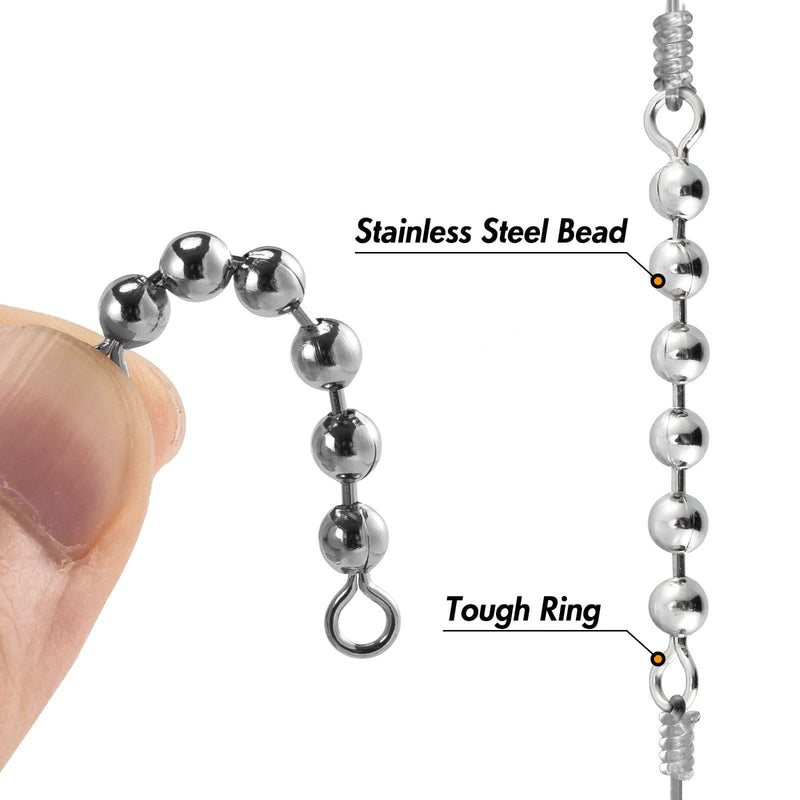 Dr.Fish 20pcs Bead Chain Swivels 4-6 Balls - Dr.Fish Tackles