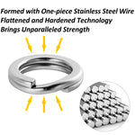 Dr.Fish 100pcs Double Split Ring 9-400lb