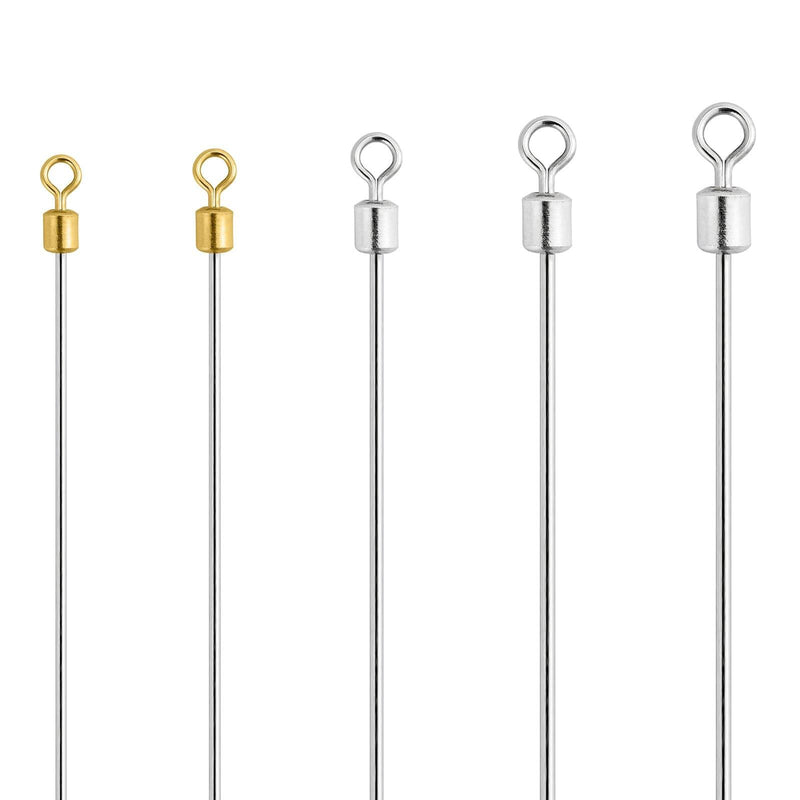 Dr.Fish 30pcs Spinner Shafts Looped Wire