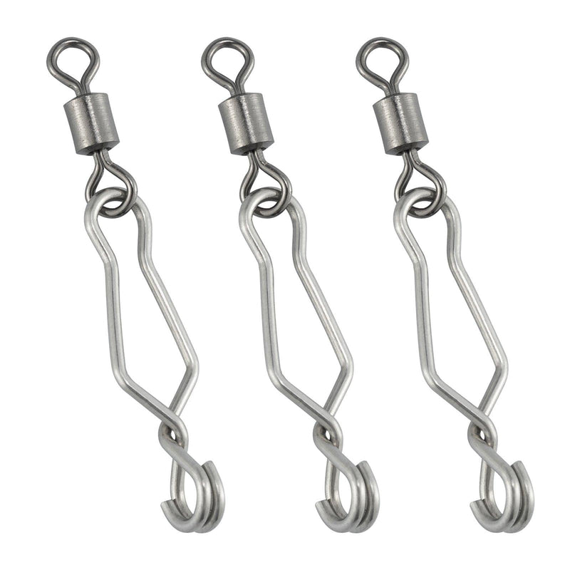 Dr.Fish 20pcs Speed Clip with Rolling Swivel 31-95lb