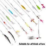 Dr.Fish 30pcs Rolling Swivels with Coastlock Snaps 18-198lb