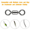 Dr.Fish 200pcs Rolling Barrel Swivels 20-200lb