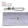 Dr.Fish 20pcs Rolling Swivel with T Shape Snap 40-75lb