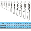 Dr.Fish 20pcs Ball Bearing Swivel with Coast Lock Snap 26-503lb