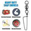 Dr.Fish 20pcs Ball Bearing Swivel with Coast Lock Snap 26-503lb