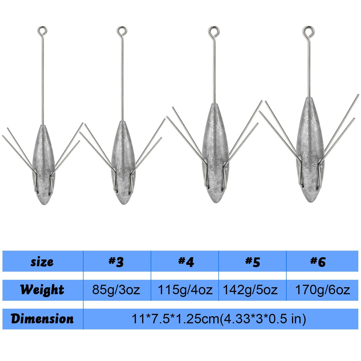 Dr.Fish 2pcs Sputnik Weights 3 to 6oz