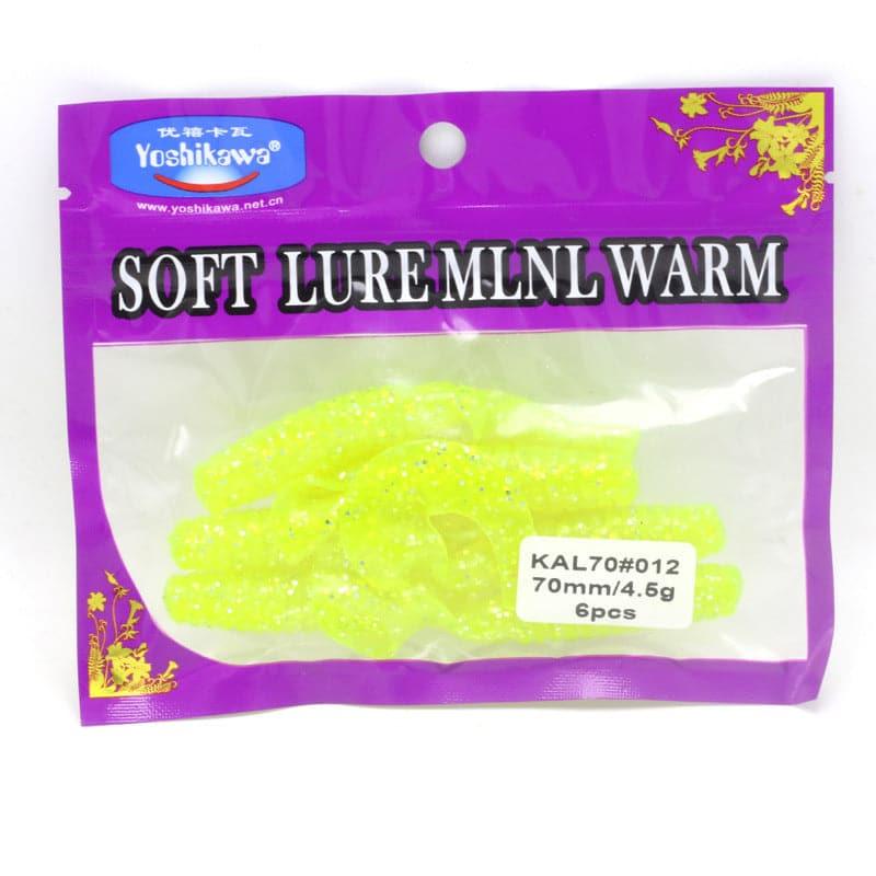 thumbnail image 2 of 70-Pack 1 3/4" Soft Plastic Grubs – Gizzard Shad Color – Panfish Crappie Bass Lures 2 of 6