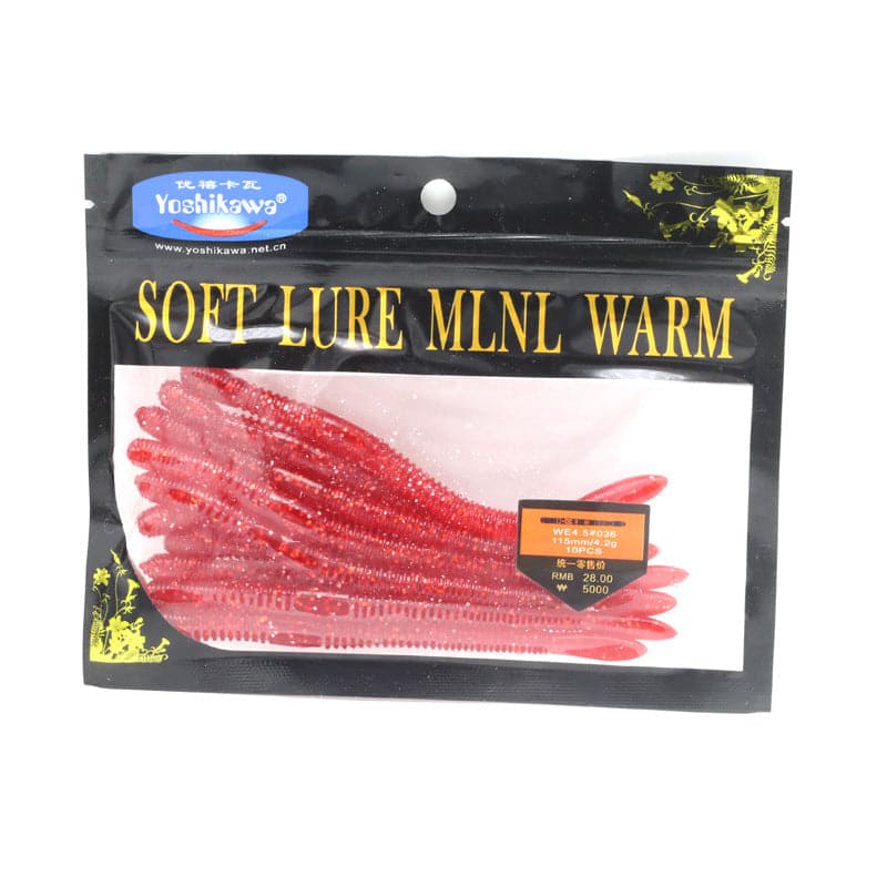 Dr.Fish 10pcs Soft Worms Sinking 4.53''