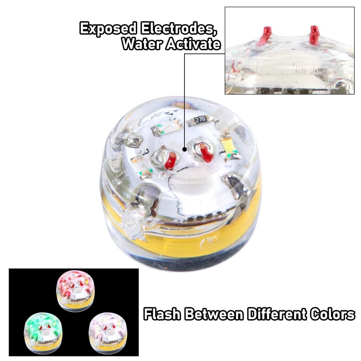 Dr.Fish Lot Round Eye LED Lures (with Hole)