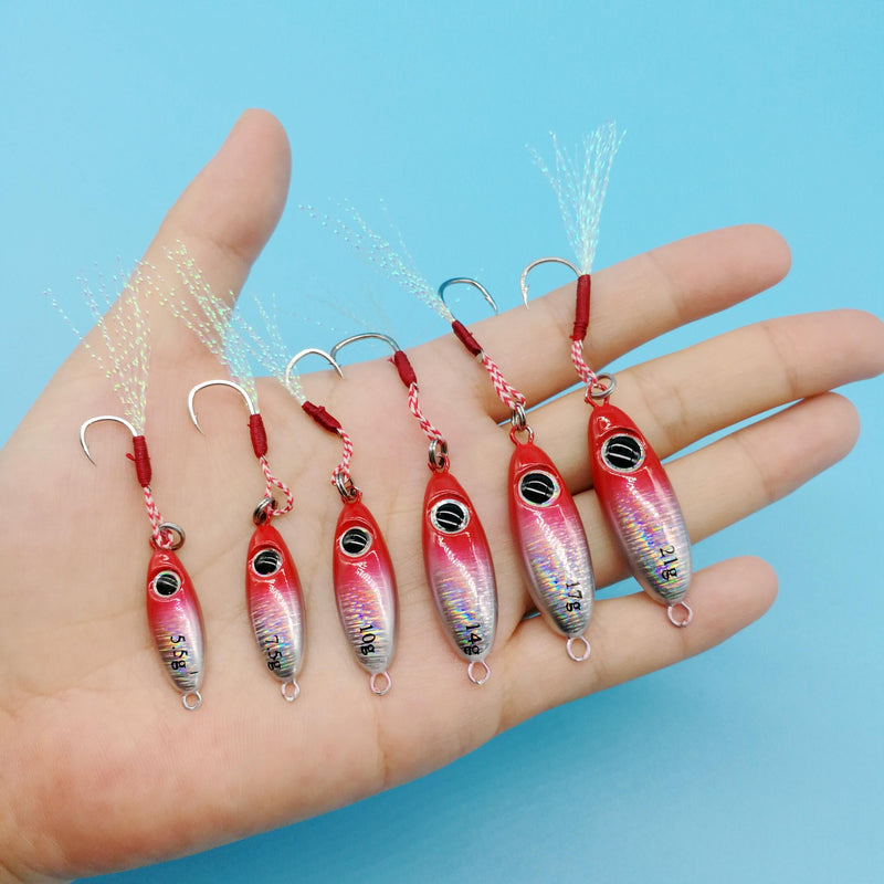 Dr.Fish 5pcs Micro Metal Jigs 5.5g to 21g